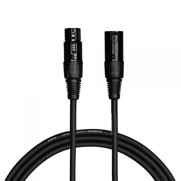 Cascha Standard Line Microphone Cable (XLR), Black, 1 m