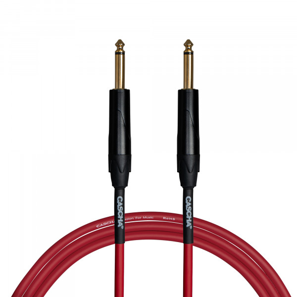 Cascha Advanced Line Guitar Cable, Red, 6m