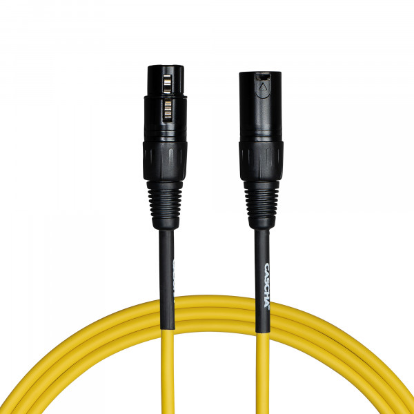 Cascha Standard Line Microphone Cable (XLR), Yellow, 9m