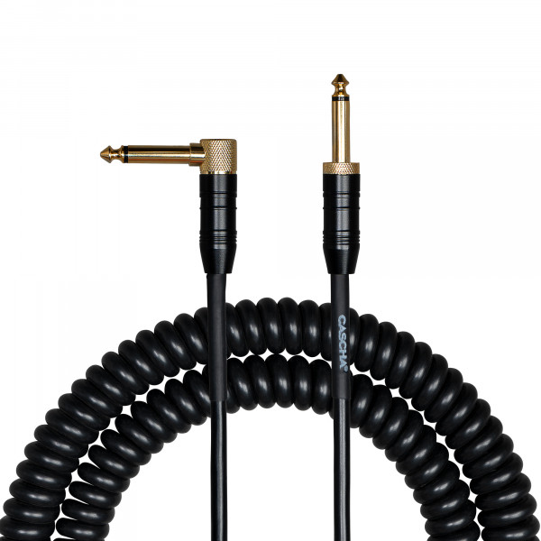 Cascha Advanced Line Guitar Cable Curly, Black, 6m